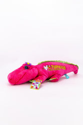 Pink Embroidered Alligator