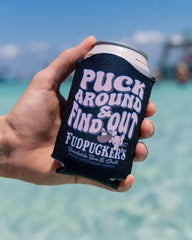 Puck Around and Find Out Wave Coozies
