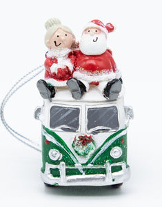 Santa & Mrs. Claus VW Bus Ornament