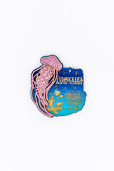 Jellyfish Wooden Magnet