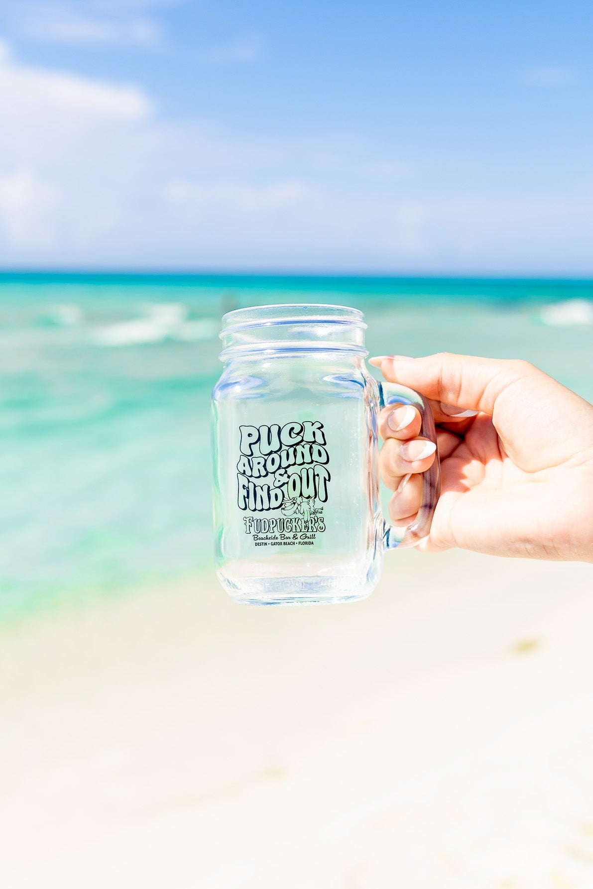 Puck Around and Find out Mason Jar Cup