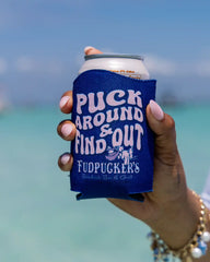 Puck Around and Find Out Wave Coozies