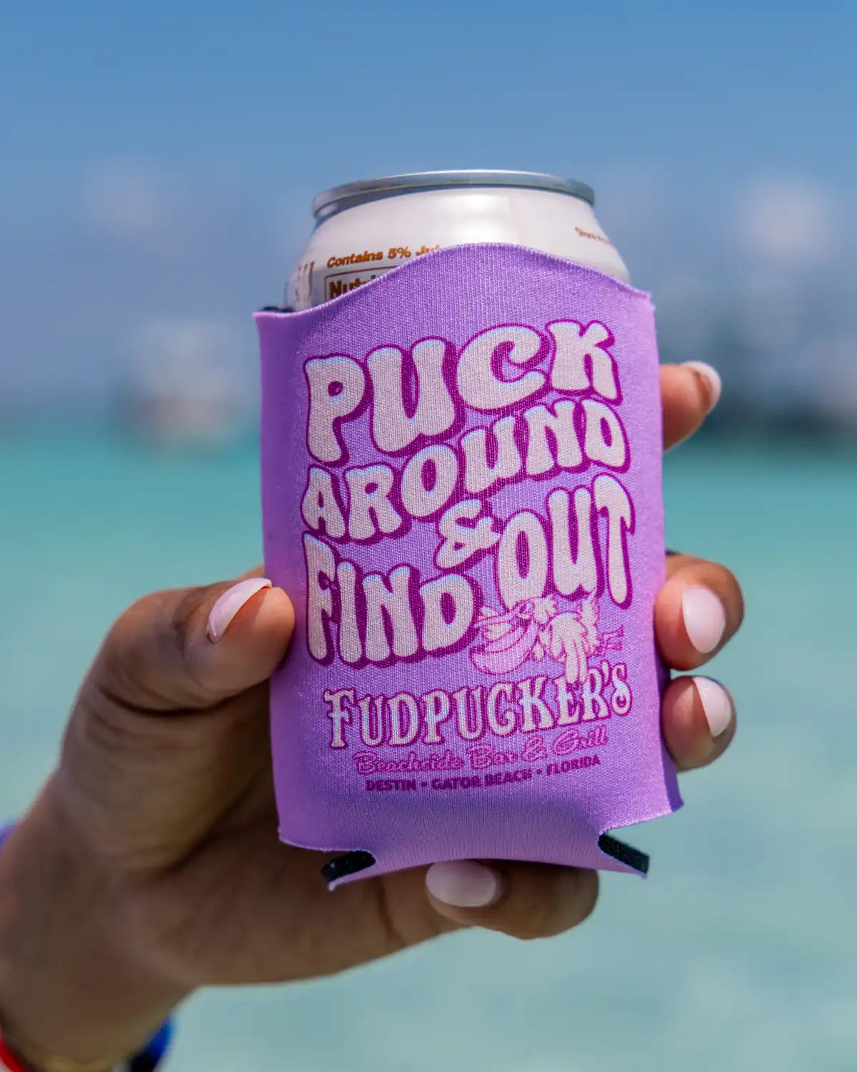 Puck Around and Find Out Wave Coozies