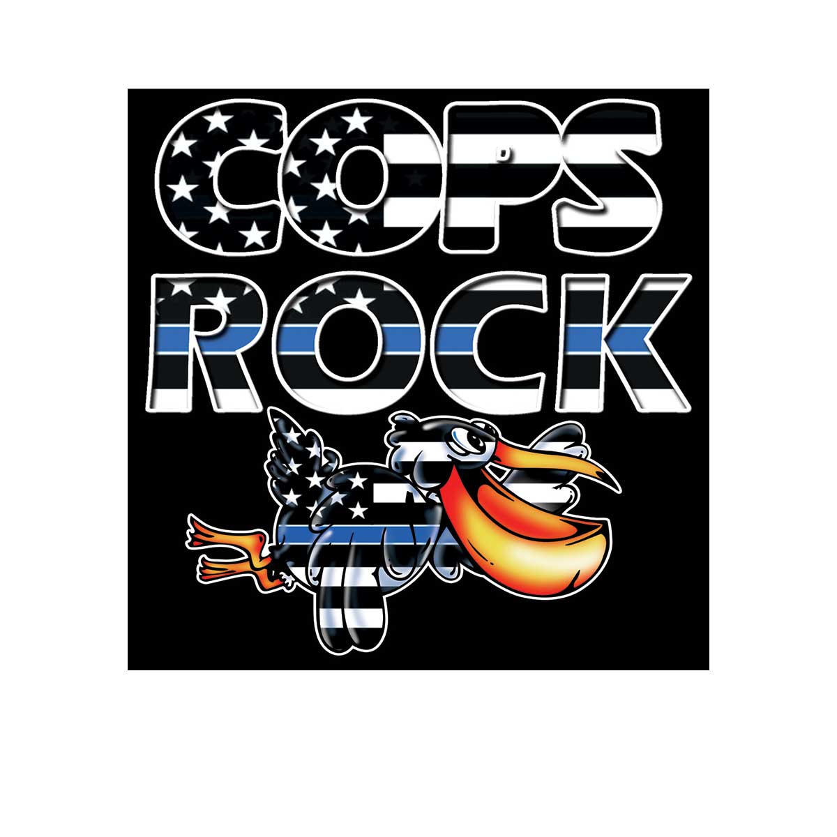 Cops Rock Sticker