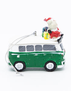 Santa & Mrs. Claus VW Bus Ornament